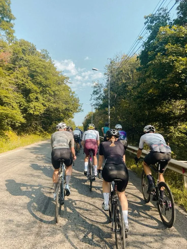 Mountain pass cycling landscape